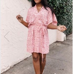 Dressed For The Weekend Red Floral Shirt Dress